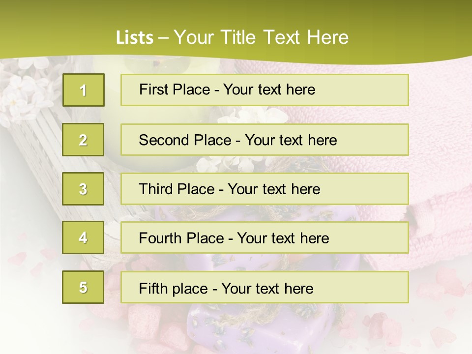 Treatment Relaxation Candles PowerPoint Template