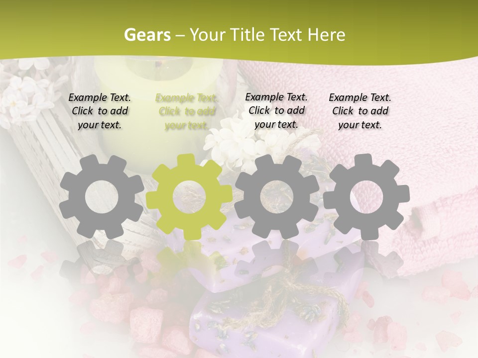 Treatment Relaxation Candles PowerPoint Template