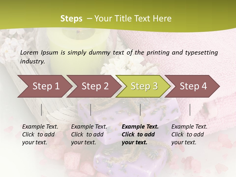 Treatment Relaxation Candles PowerPoint Template