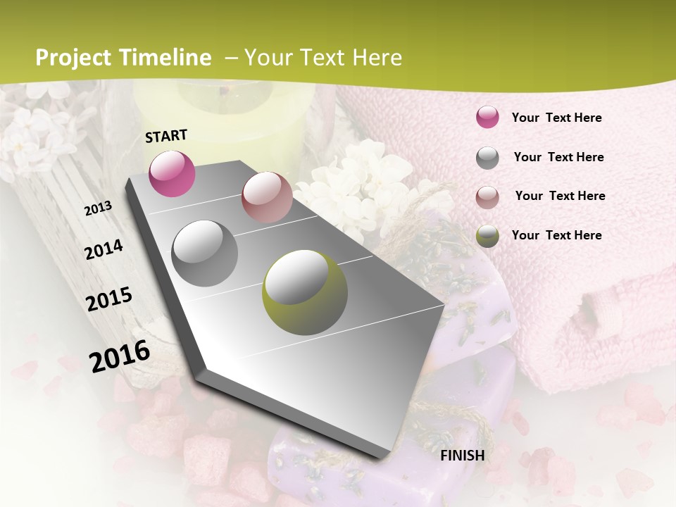 Treatment Relaxation Candles PowerPoint Template