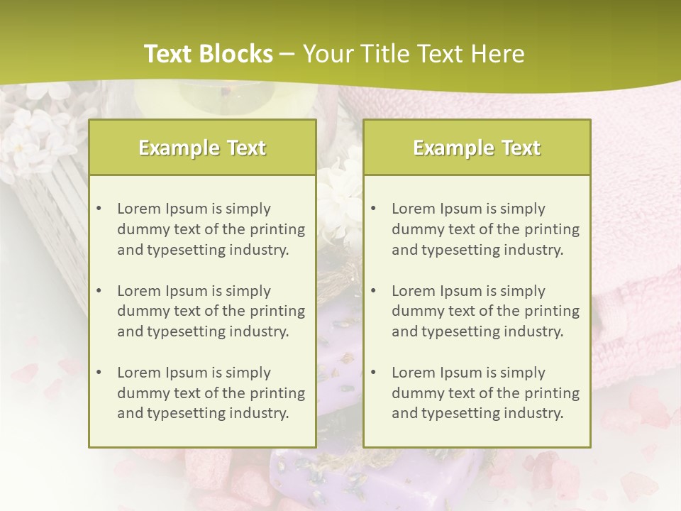 Treatment Relaxation Candles PowerPoint Template
