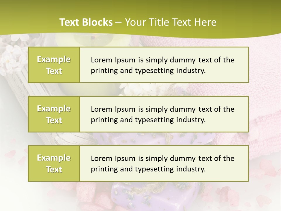 Treatment Relaxation Candles PowerPoint Template