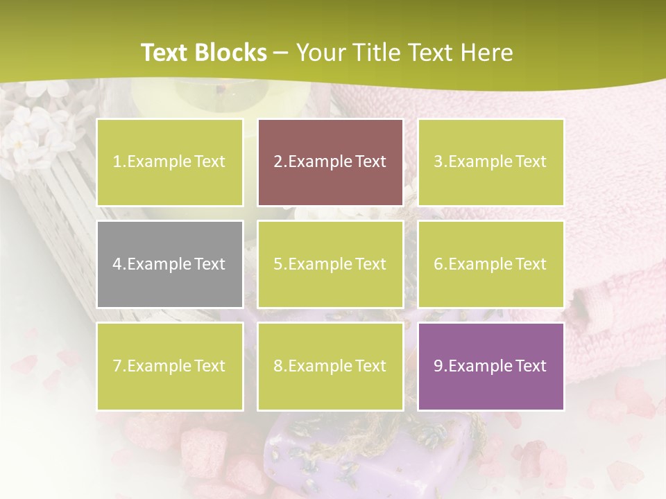 Treatment Relaxation Candles PowerPoint Template