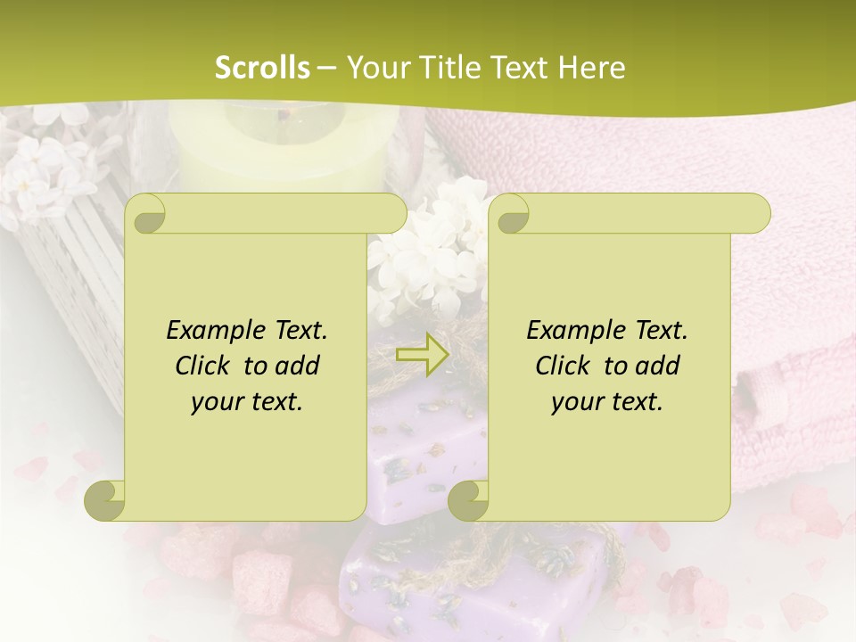 Treatment Relaxation Candles PowerPoint Template