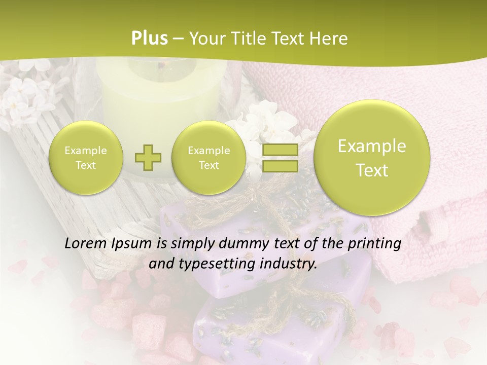 Treatment Relaxation Candles PowerPoint Template