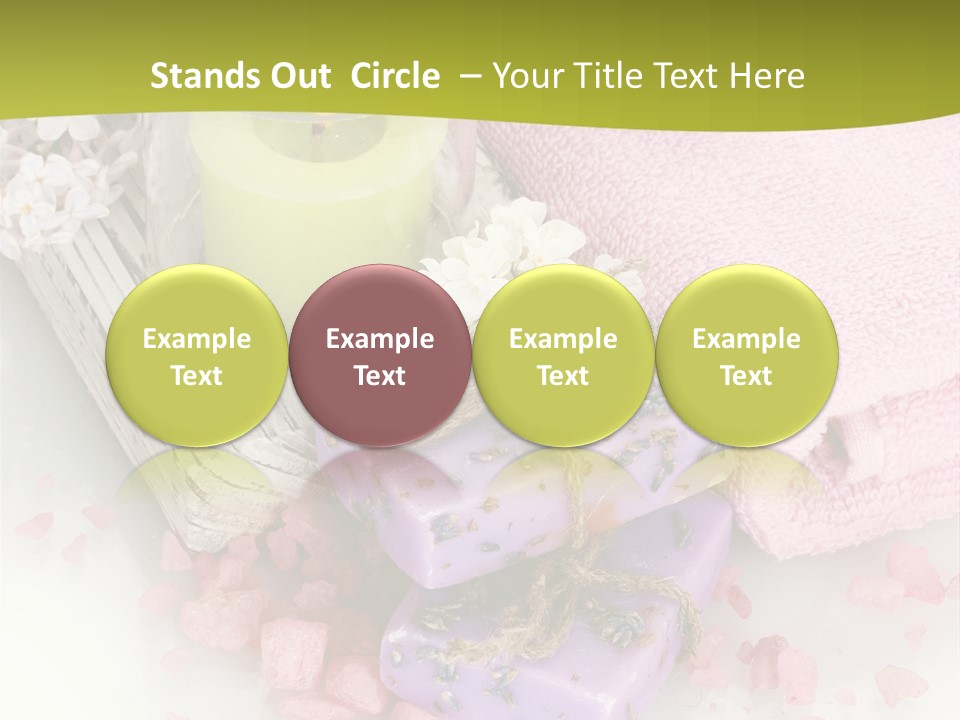 Treatment Relaxation Candles PowerPoint Template