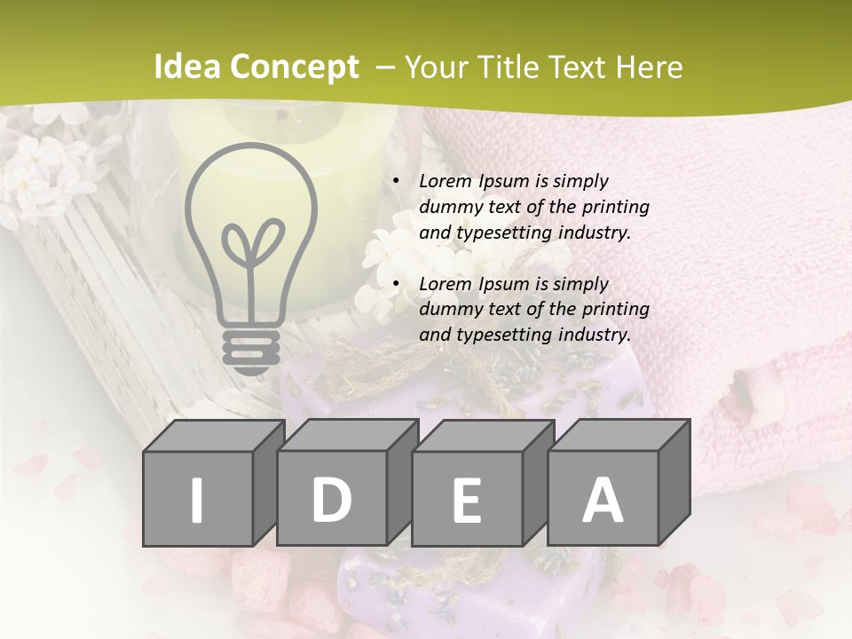 Treatment Relaxation Candles PowerPoint Template