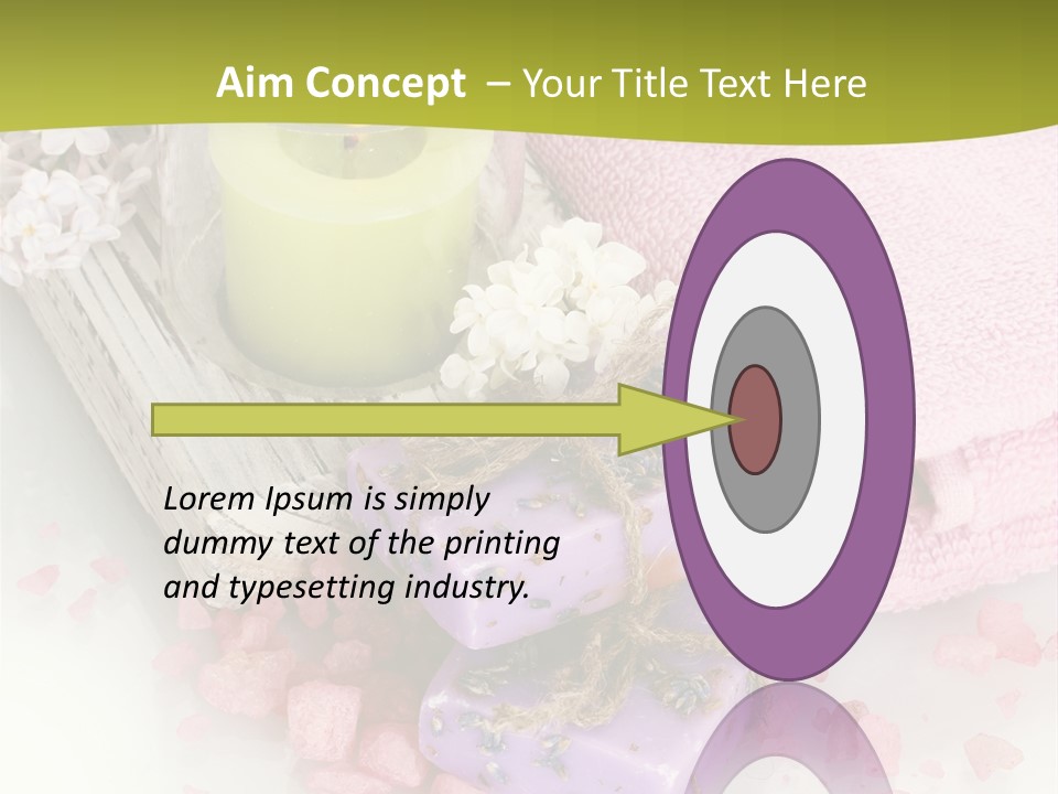 Treatment Relaxation Candles PowerPoint Template