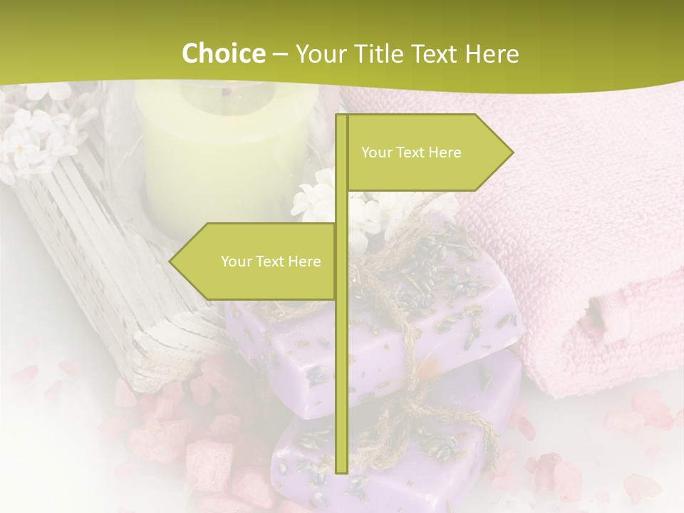 Treatment Relaxation Candles PowerPoint Template