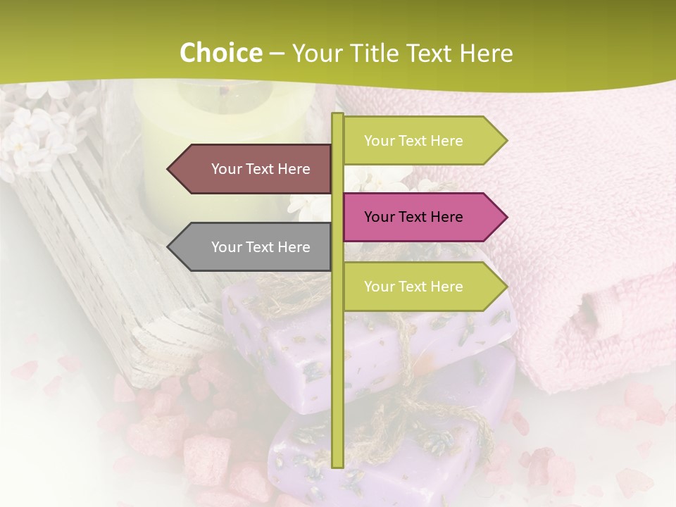 Treatment Relaxation Candles PowerPoint Template