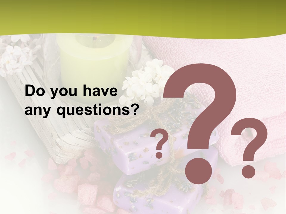 Treatment Relaxation Candles PowerPoint Template