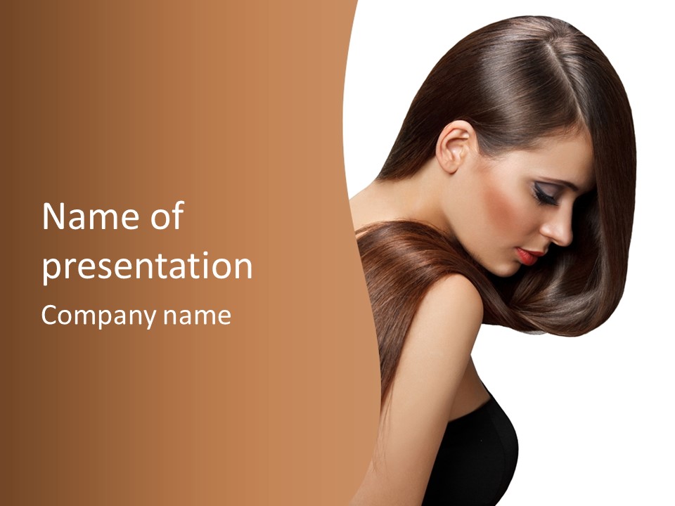 Cosmetic Shiny Girl PowerPoint Template