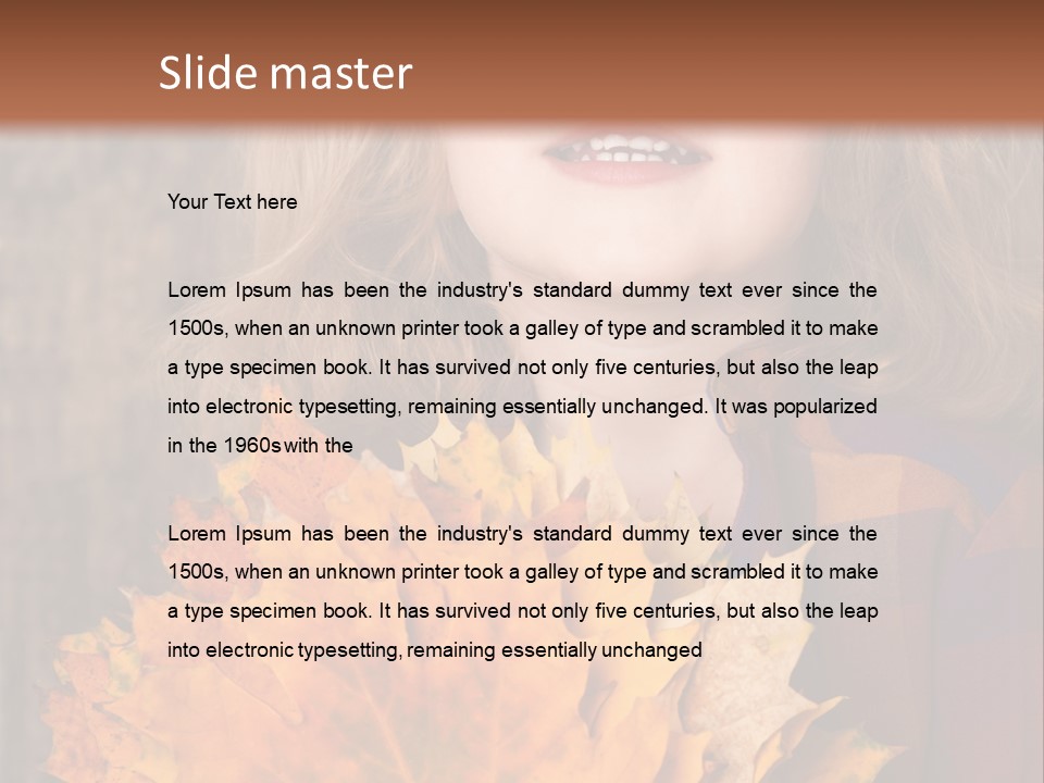 Party Portrait Leaves PowerPoint Template