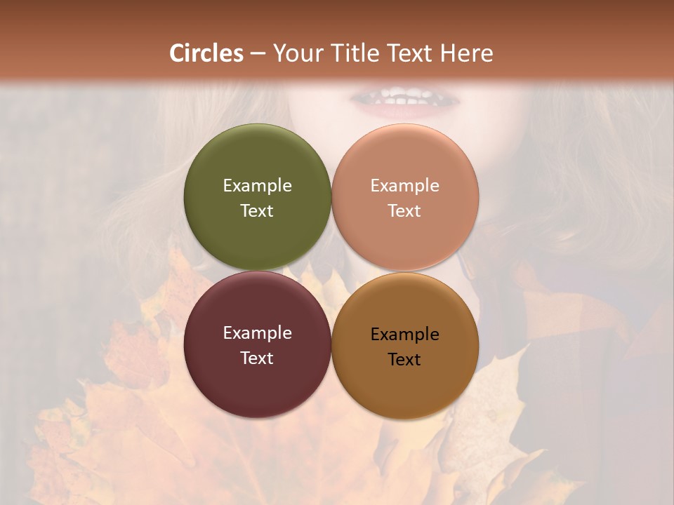 Party Portrait Leaves PowerPoint Template