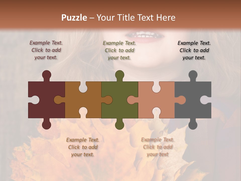 Party Portrait Leaves PowerPoint Template