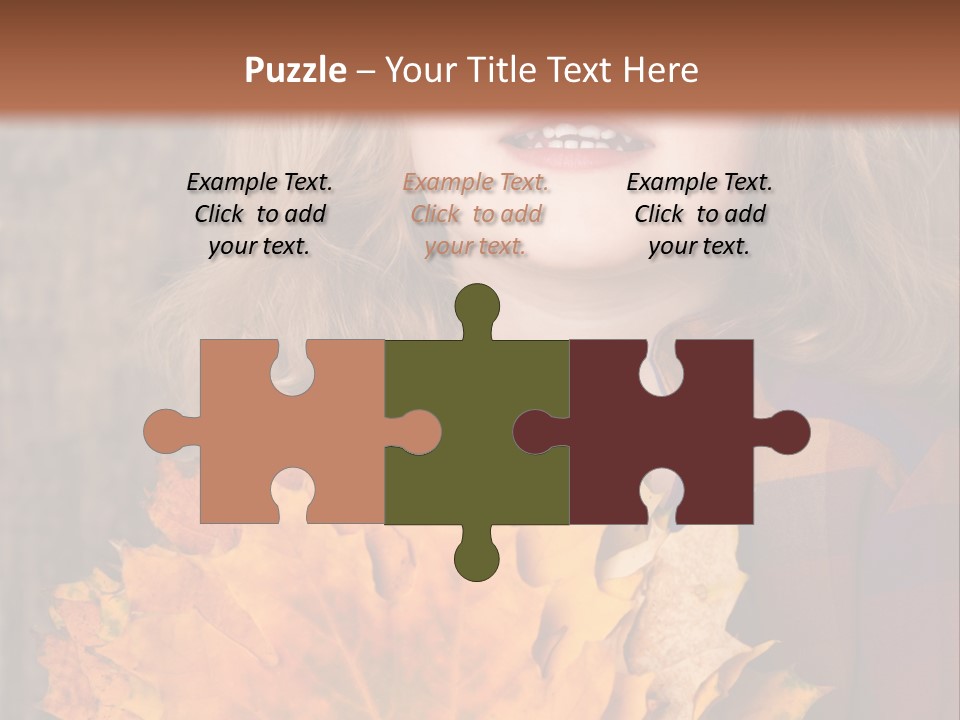 Party Portrait Leaves PowerPoint Template