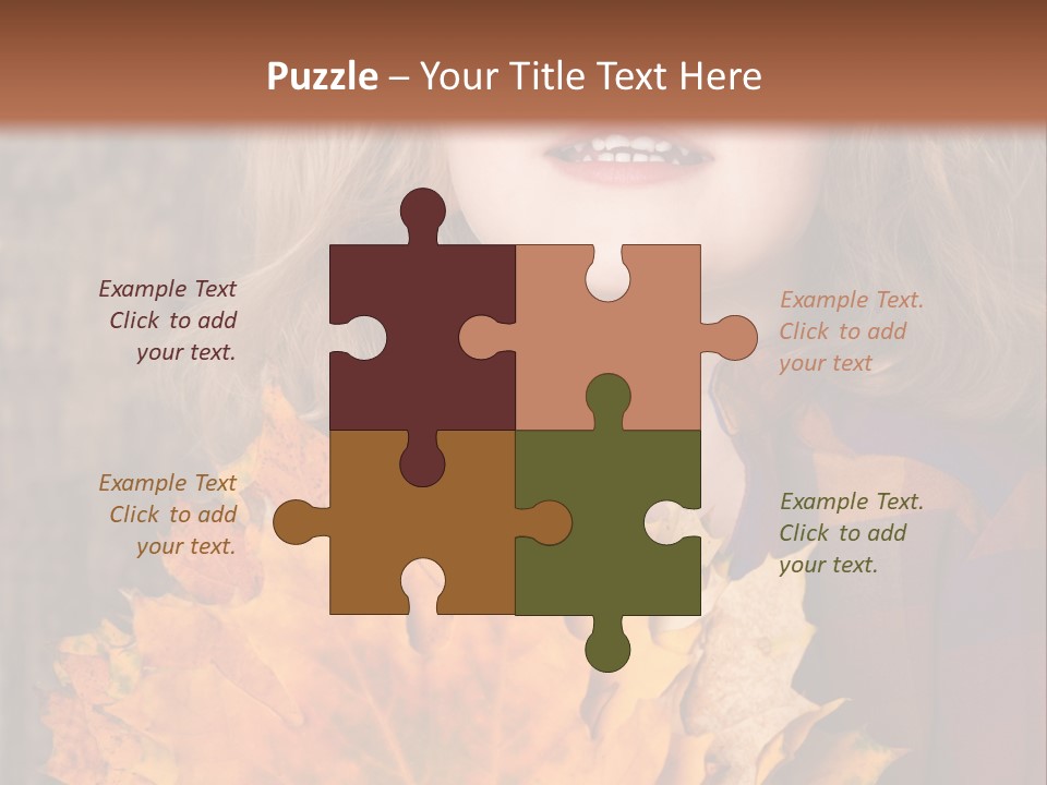 Party Portrait Leaves PowerPoint Template