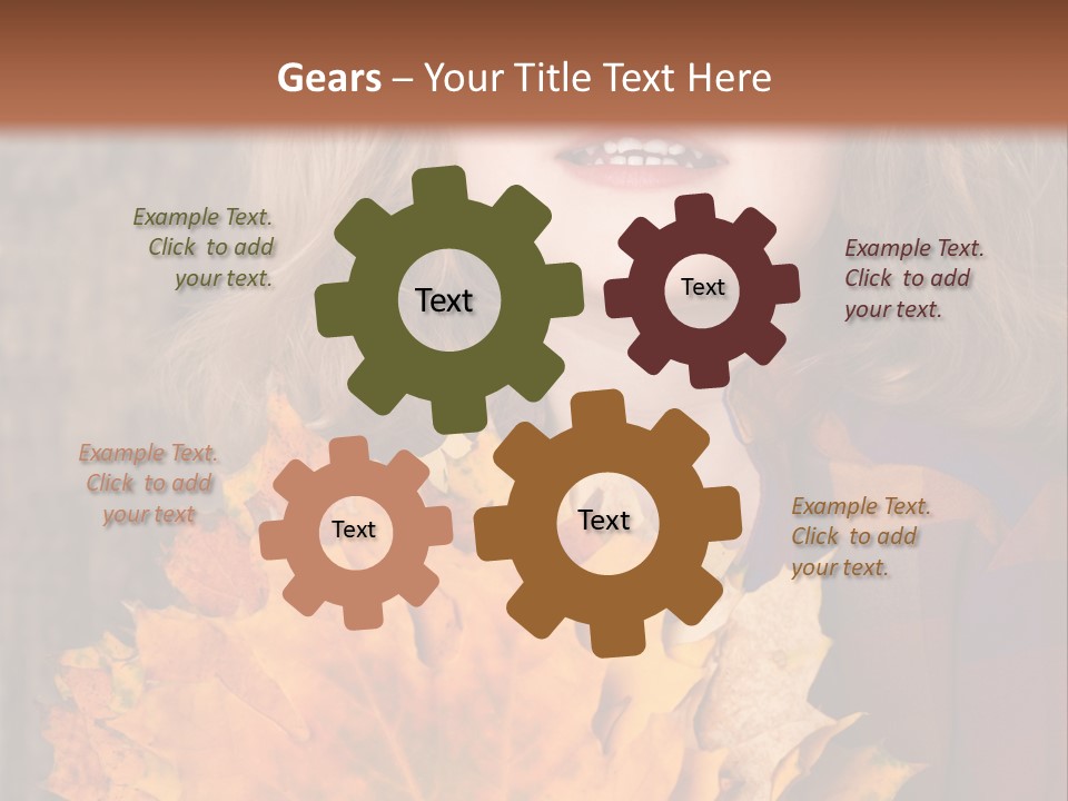 Party Portrait Leaves PowerPoint Template