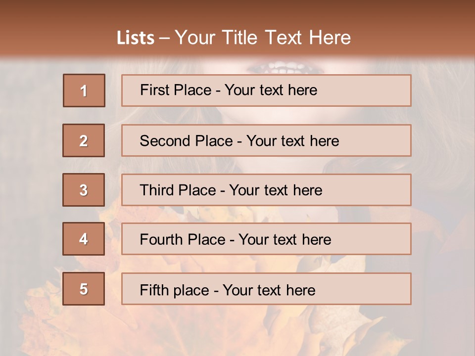 Party Portrait Leaves PowerPoint Template
