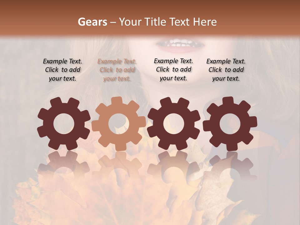 Party Portrait Leaves PowerPoint Template