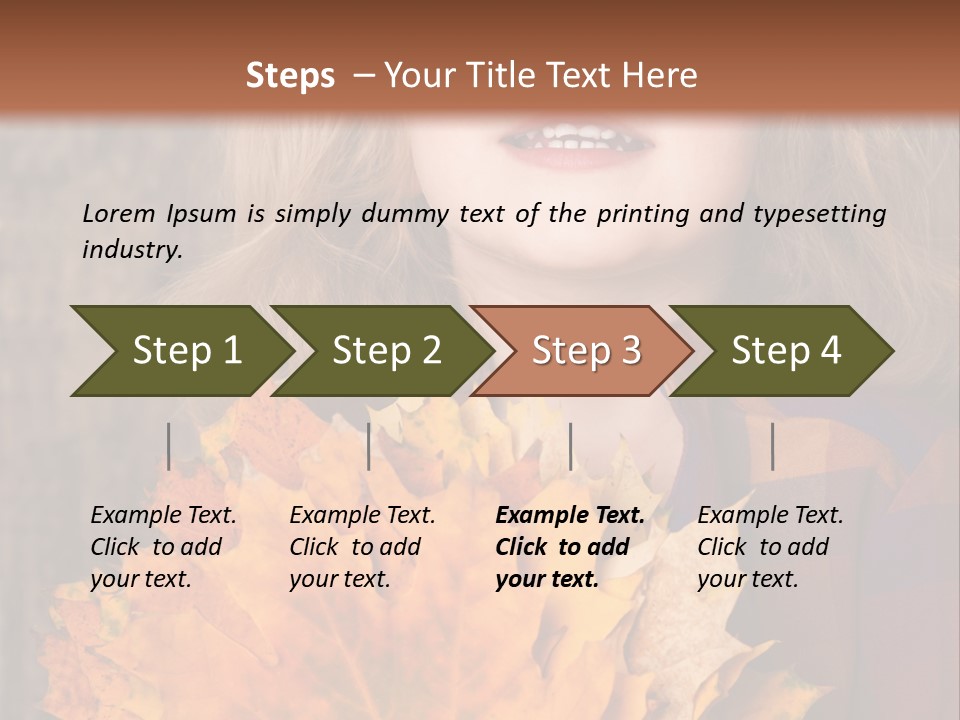 Party Portrait Leaves PowerPoint Template