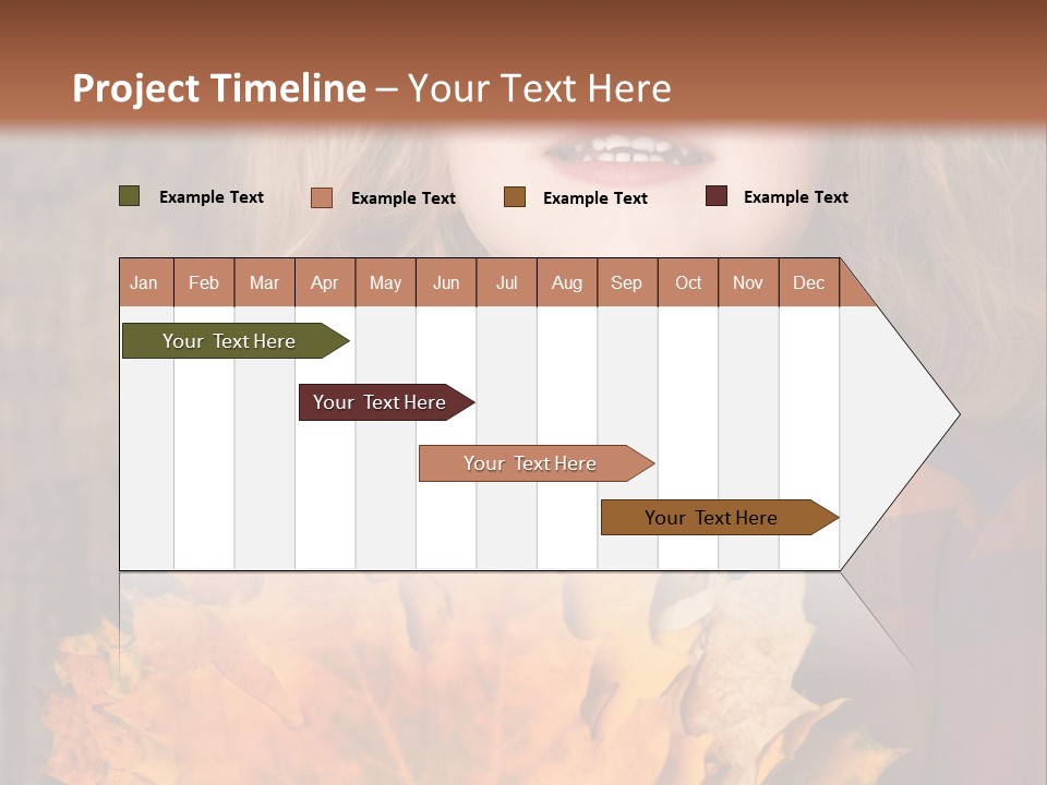 Party Portrait Leaves PowerPoint Template