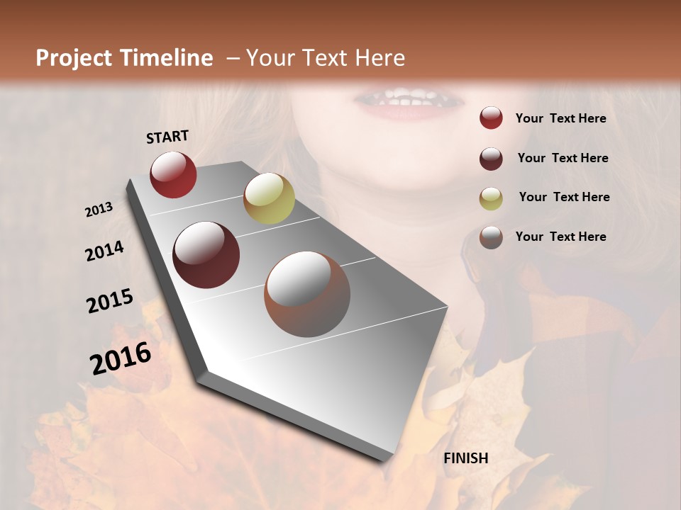 Party Portrait Leaves PowerPoint Template