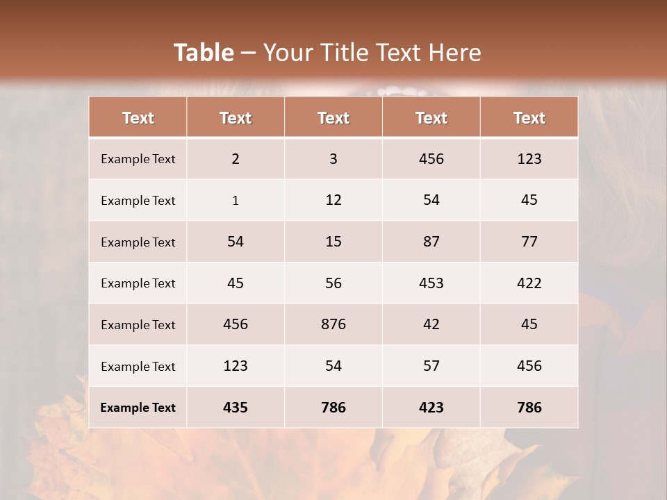 Party Portrait Leaves PowerPoint Template