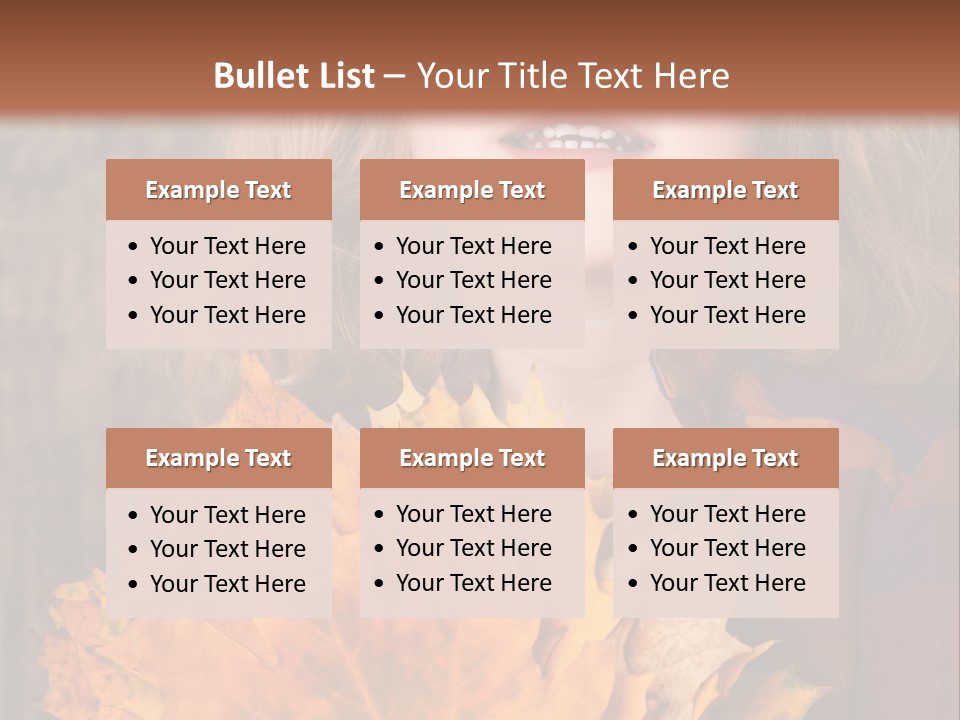 Party Portrait Leaves PowerPoint Template