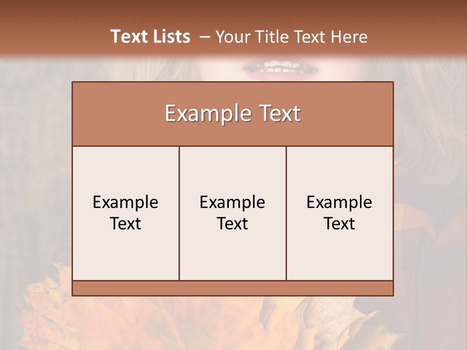 Party Portrait Leaves PowerPoint Template
