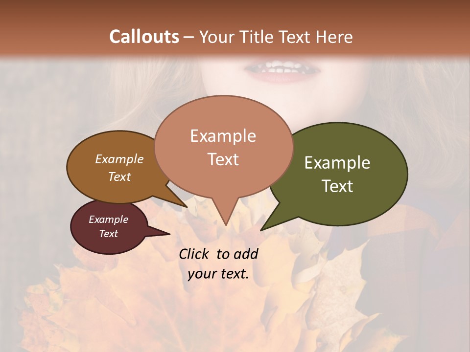 Party Portrait Leaves PowerPoint Template