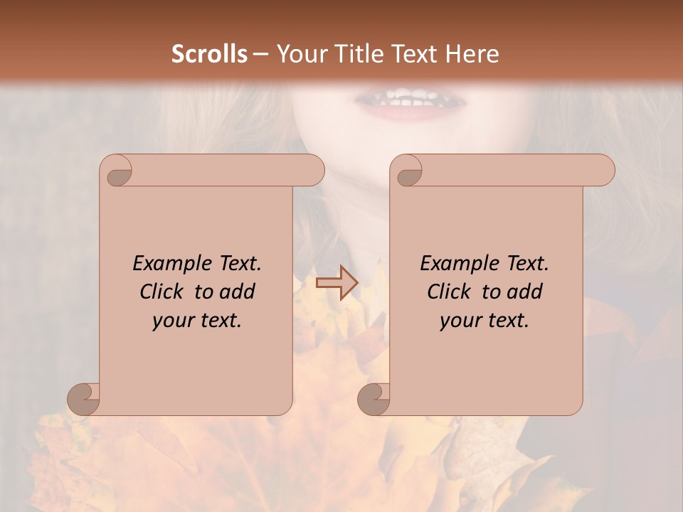 Party Portrait Leaves PowerPoint Template