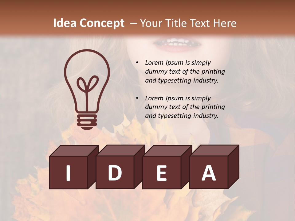 Party Portrait Leaves PowerPoint Template