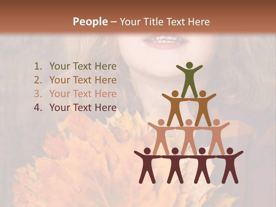 Party Portrait Leaves PowerPoint Template
