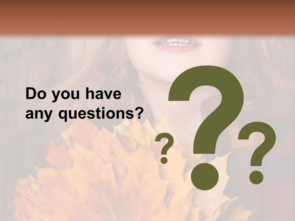 Party Portrait Leaves PowerPoint Template