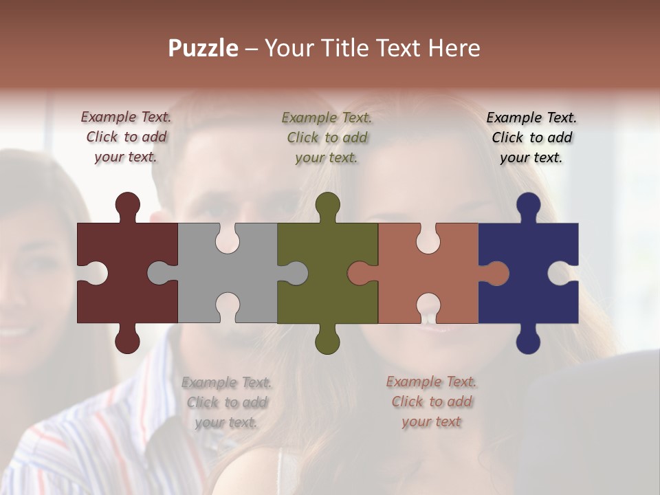 Casual Line Men PowerPoint Template