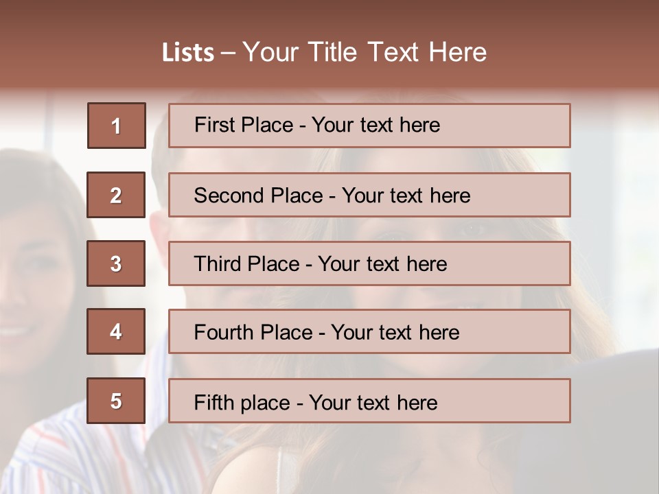 Casual Line Men PowerPoint Template