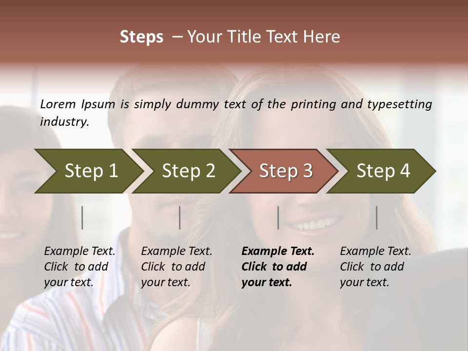 Casual Line Men PowerPoint Template