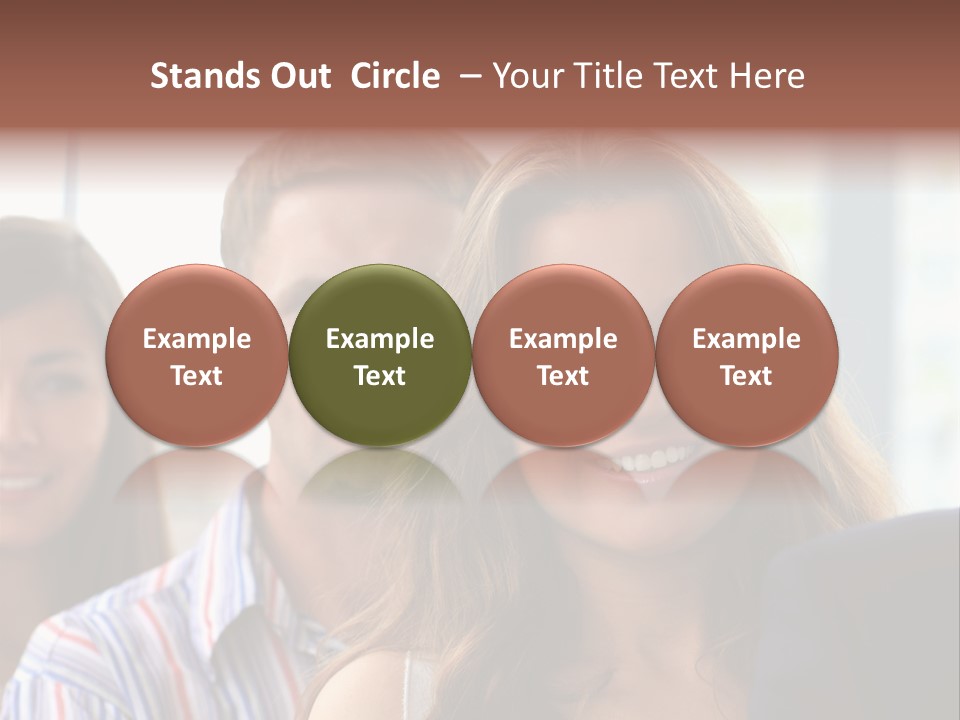 Casual Line Men PowerPoint Template