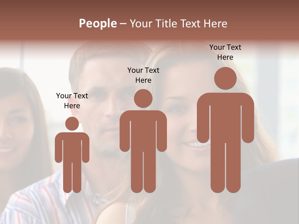 Casual Line Men PowerPoint Template