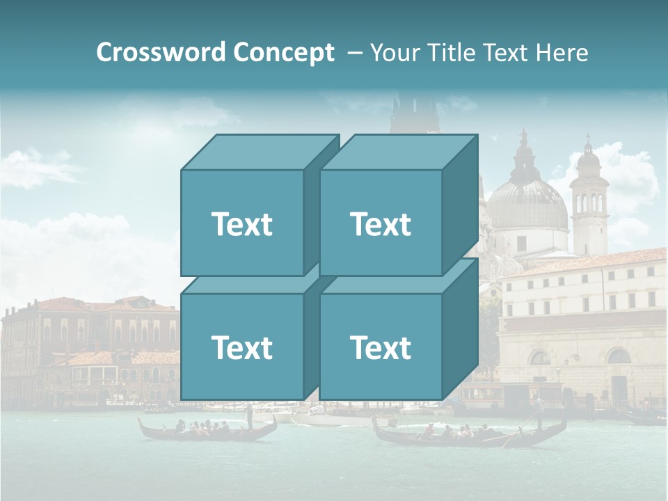Gondola Venetian Salute PowerPoint Template