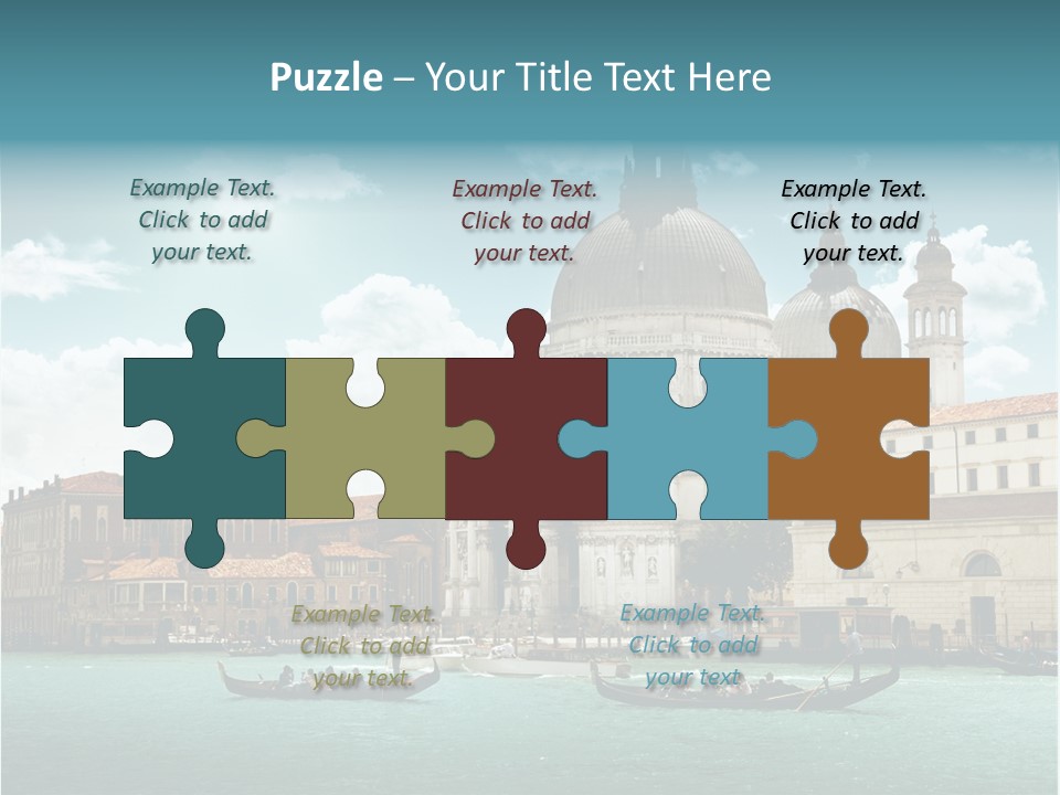 Gondola Venetian Salute PowerPoint Template