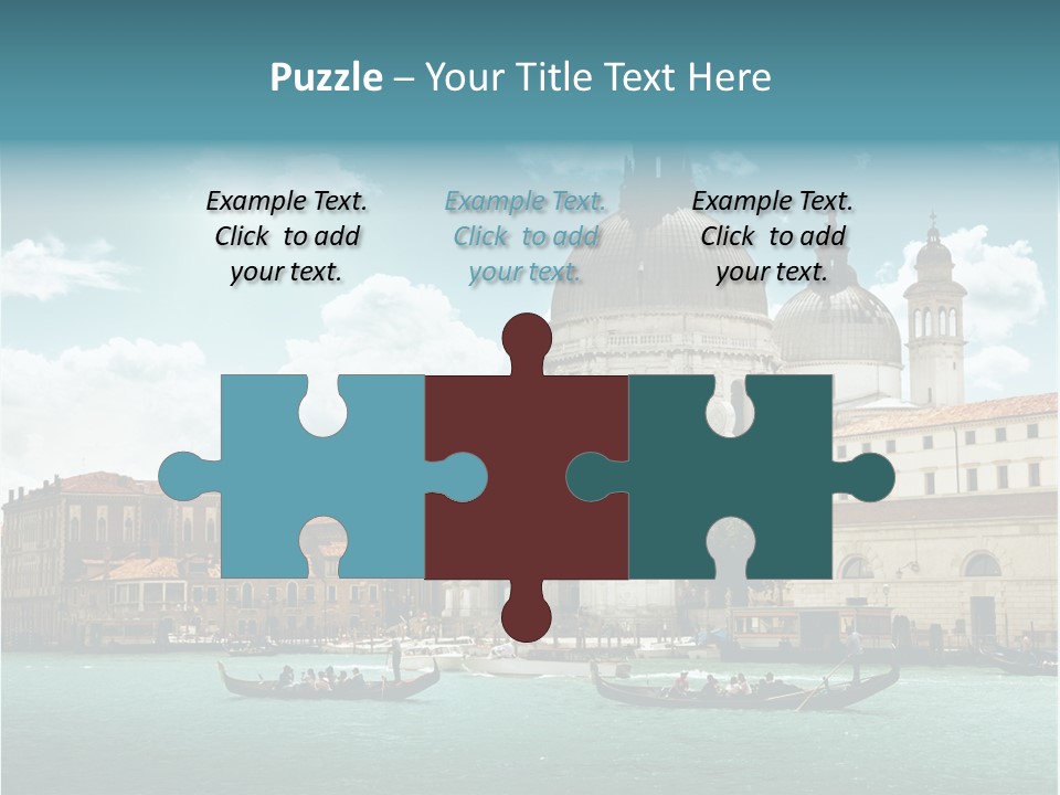 Gondola Venetian Salute PowerPoint Template