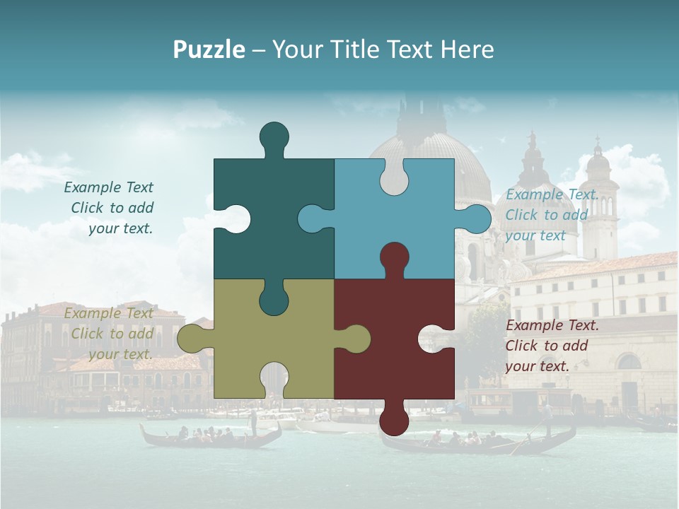 Gondola Venetian Salute PowerPoint Template