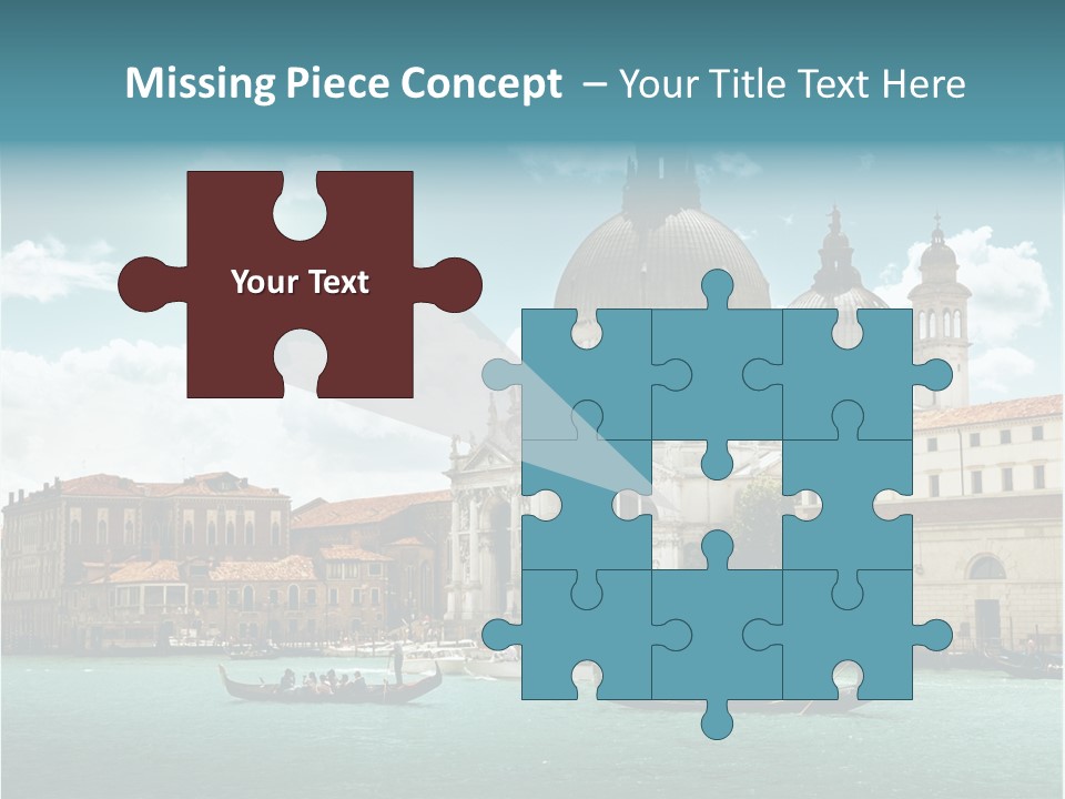 Gondola Venetian Salute PowerPoint Template