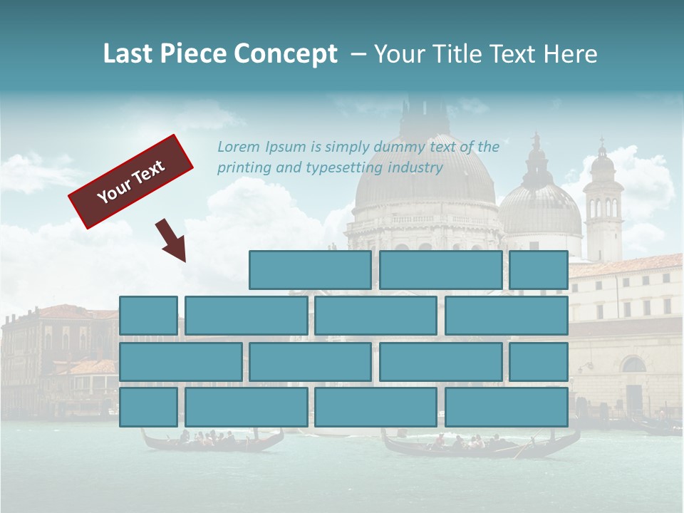 Gondola Venetian Salute PowerPoint Template