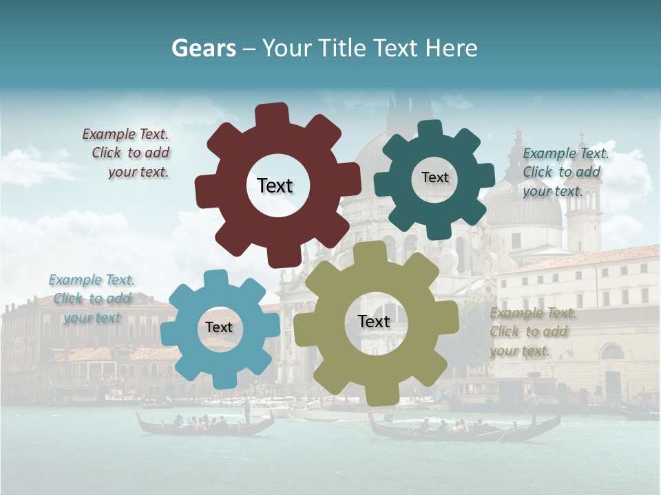 Gondola Venetian Salute PowerPoint Template