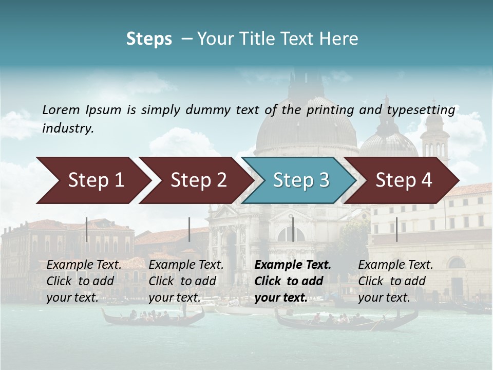 Gondola Venetian Salute PowerPoint Template