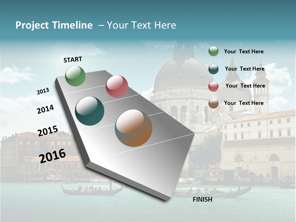 Gondola Venetian Salute PowerPoint Template