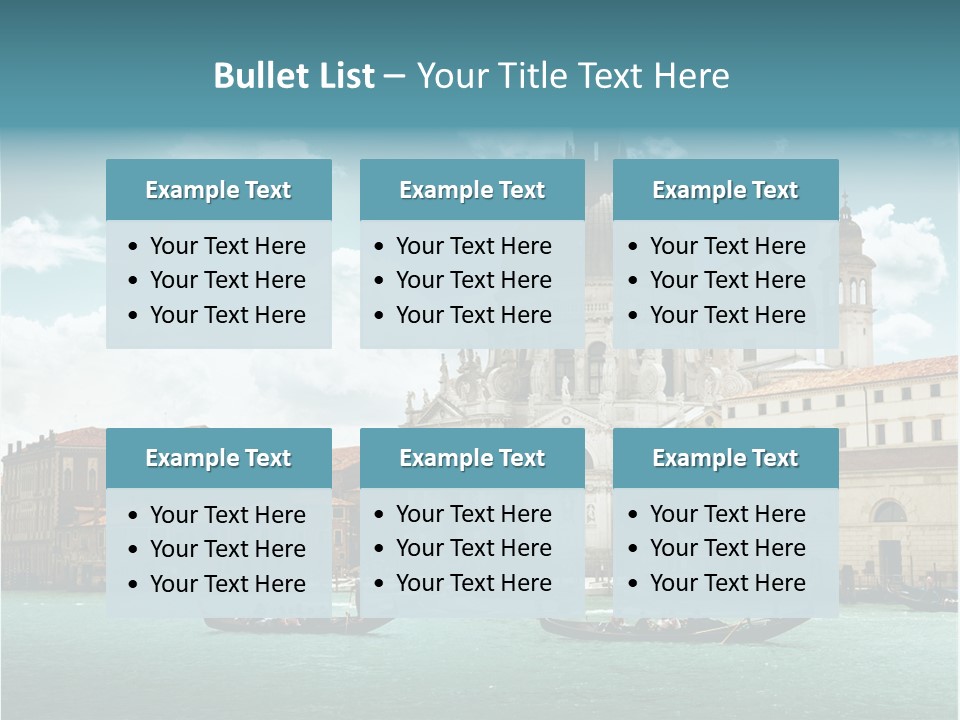 Gondola Venetian Salute PowerPoint Template